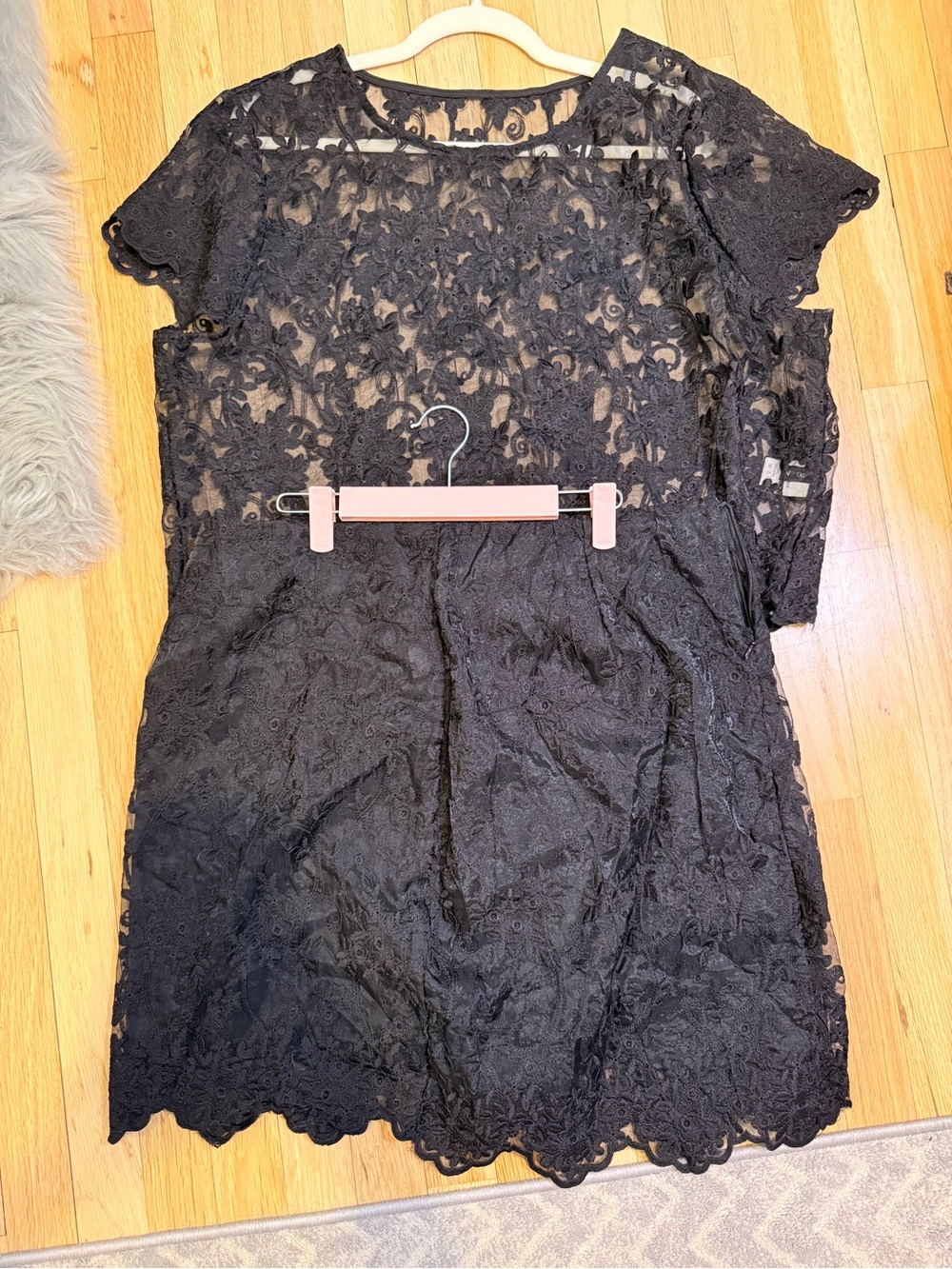 SHEIN Black Floral Lace Two-Piece Skirt Set